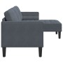 Sofá de 3 plazas con chaise L gris oscuro de 160 cm terciopelo by , Sofas - Ref: Foro24-42001926, Price: 228,16 €, Discount: %