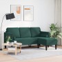 Sofá de 3 plazas con chaise L de terciopelo verde oscuro de 160 cm von , Sofas - Ref: Foro24-42001927, Preis: 266,83 €, Rabat...