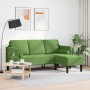 Sofá de 3 plazas con chaise longue en forma de L verde claro de 160 cm de terciopelo von , Sofas - Ref: Foro24-42001928, Prei...