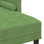 Sofá de 3 plazas con chaise longue en forma de L verde claro de 160 cm de terciopelo von , Sofas - Ref: Foro24-42001928, Prei...