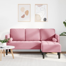 Sofá de 3 plazas con chaise longue en L color