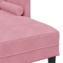 Sofá de 3 plazas con chaise longue en L color rosa claro de 160 cm de terciopelo | Foro24.es | Tu tienda online para hogar, jardín y más Foro24.es
