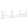U-shaped gabion basket 4 iron posts 380x20x100 cm by vidaXL, fence panels - Ref: Foro24-151277, Price: 112,01 €, Discount: %