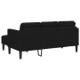 Sofá de 3 plazas con chaise longue en forma de L negro de 160 cm en terciopelo von , Sofas - Ref: Foro24-42001931, Preis: 288...
