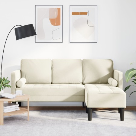 Sofá en L Crema 173x131x67 cm Terciopelo | Foro24.es | Tu tienda online para hogar, jardín y más Foro24.es