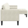 Sofá en L Crema 173x131x67 cm Terciopelo | Foro24.es | Tu tienda online para hogar, jardín y más Foro24.es