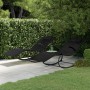 Rocking lounger 2 units in steel and black textilene by vidaXL, Loungers - Ref: Foro24-318128, Price: 129,18 €, Discount: %
