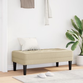 Banco Crema 113x57x39 cm Tela