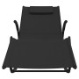 Rocking lounger 2 units in steel and black textilene by vidaXL, Loungers - Ref: Foro24-318128, Price: 129,18 €, Discount: %
