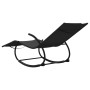 Rocking lounger 2 units in steel and black textilene by vidaXL, Loungers - Ref: Foro24-318128, Price: 129,18 €, Discount: %