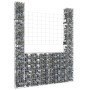 U-förmiger Gabionenkorb 2 Eisenpfosten 140x20x200 cm von vidaXL, Zaunpaneele - Ref: Foro24-151289, Preis: 88,39 €, Rabatt: %