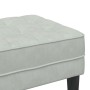Banco Gris Claro 113 cm Terciopelo by , Banks - Ref: Foro24-42001947, Price: 108,14 €, Discount: %