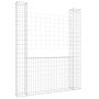 U-förmiger Gabionenkorb 2 Eisenpfosten 140x20x200 cm von vidaXL, Zaunpaneele - Ref: Foro24-151289, Preis: 88,39 €, Rabatt: %