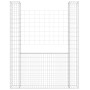 U-förmiger Gabionenkorb 2 Eisenpfosten 140x20x200 cm von vidaXL, Zaunpaneele - Ref: Foro24-151289, Preis: 88,39 €, Rabatt: %
