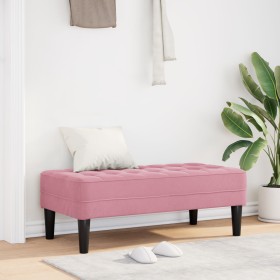 Banco Rosa 113x57x39 cm Terciopelo