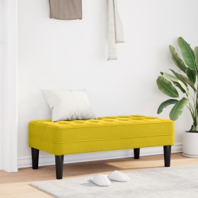 Banco Amarillo 113x57x39 cm de Terciopelo
