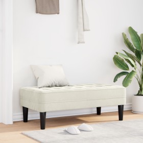 Banco Crema 113 cm de Terciopelo