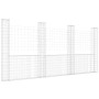 U-förmiger Gabionenkorb 4 Eisenpfosten 380x20x200 cm von vidaXL, Zaunpaneele - Ref: Foro24-151291, Preis: 191,53 €, Rabatt: %