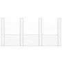 Cesta de gaviones forma de U 4 postes de hierro 380x20x200 cm de vidaXL, Paneles de vallas - Ref: Foro24-151291, Precio: 189,...