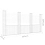 U-förmiger Gabionenkorb 4 Eisenpfosten 380x20x200 cm von vidaXL, Zaunpaneele - Ref: Foro24-151291, Preis: 191,53 €, Rabatt: %
