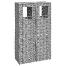 Gabion basket posts 2 units iron 50x50x180 cm by vidaXL, fence posts - Ref: Foro24-151273, Price: 109,52 €, Discount: %