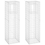 Gabion basket posts 2 units iron 50x50x180 cm by vidaXL, fence posts - Ref: Foro24-151273, Price: 110,96 €, Discount: %