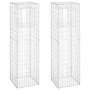 Gabion basket posts 2 units iron 50x50x180 cm by vidaXL, fence posts - Ref: Foro24-151273, Price: 109,52 €, Discount: %