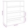 Aparador superior HAMAR pino macizo marrón miel 90x30x100 cm de vidaXL, Aparadores - Ref: Foro24-340432, Precio: 109,64 €, De...