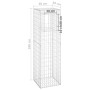 Gabionenpfosten-Körbe 2 Stück Eisen 50x50x180 cm von vidaXL, Zaunpfosten - Ref: Foro24-151273, Preis: 110,46 €, Rabatt: %