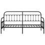 Marco de Cama Individual Negro 80x200 cm Acero by , Beds and slatted bases - Ref: Foro24-42002629, Price: 118,13 €, Discount: %
