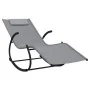 Steel and gray textilene rocking lounger by vidaXL, Loungers - Ref: Foro24-318113, Price: 86,65 €, Discount: %