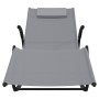 Steel and gray textilene rocking lounger by vidaXL, Loungers - Ref: Foro24-318113, Price: 88,66 €, Discount: %