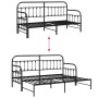 Estructura de diván con cama nido negra 75x190 cm de acero von , Betten und Lattenroste - Ref: Foro24-42002635, Preis: 156,40...