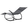 Steel and gray textilene rocking lounger by vidaXL, Loungers - Ref: Foro24-318113, Price: 88,66 €, Discount: %