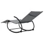 Steel and gray textilene rocking lounger by vidaXL, Loungers - Ref: Foro24-318113, Price: 86,65 €, Discount: %
