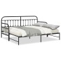 Estructura de cama día  con cama nido Negra 90x200 cm de Acero | Foro24.es | Tu tienda online para hogar, jardín y más Foro24.es