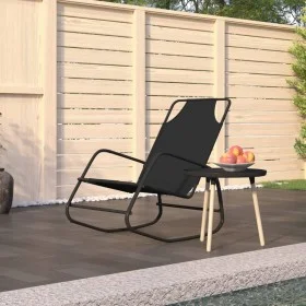 Steel and black textilene rocking lounger by vidaXL, Loungers - Ref: Foro24-318124, Price: 50,59 €, Discount: %