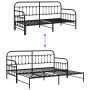 Estructura de cama día  con cama nido Negra 90x200 cm de Acero | Foro24.es | Tu tienda online para hogar, jardín y más Foro24.es