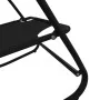 Tumbona mecedora de acero y textilene negro de vidaXL, Tumbonas - Ref: Foro24-318124, Precio: 50,48 €, Descuento: %