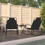 Rocking lounger 2 units in steel and black textilene by vidaXL, Loungers - Ref: Foro24-318140, Price: 87,59 €, Discount: %