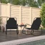 Schaukelliege 2 Einheiten aus Stahl und schwarzem Textilene von vidaXL, Liegen - Ref: Foro24-318140, Preis: 87,65 €, Rabatt: %