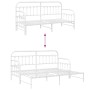 Estructura de cama daybed  con cama nido blanca 75x190 cm de acero | Foro24.es | Tu tienda online para hogar, jardín y más Foro24.es