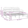 Cama tipo daybed blanca con cama nido de 80x200 cm de acero | Foro24.es | Tu tienda online para hogar, jardín y más Foro24.es