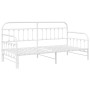 Estructura de cama de día  con cama nido Blanca 100x190 cm Acero | Foro24.es | Tu tienda online para hogar, jardín y más Foro24.es