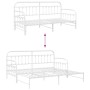 Estructura de cama tipo día con cama nido blanca 90x200 cm de acero von , Betten und Lattenroste - Ref: Foro24-42002652, Prei...