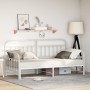 Cama tipo daybed blanca de 107x203 cm con trundle de acero | Foro24.es | Tu tienda online para hogar, jardín y más Foro24.es