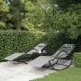 Rocking lounge chairs 2 units steel and gray textilene by vidaXL, Loungers - Ref: Foro24-318133, Price: 176,89 €, Discount: %