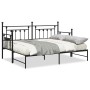 Estructura de cama tipo diván con cama nido negra 75x190 cm de acero | Foro24.es | Tu tienda online para hogar, jardín y más Foro24.es
