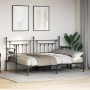 Estructura de cama tipo diván con cama nido negra 75x190 cm de acero | Foro24.es | Tu tienda online para hogar, jardín y más Foro24.es