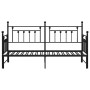 Estructura de cama tipo diván con cama nido negra 75x190 cm de acero | Foro24.es | Tu tienda online para hogar, jardín y más Foro24.es